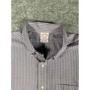 Brooks Brothers Madison Fit Plaid Button Down Shirt Men's Long Sleeve 15 1/2-33